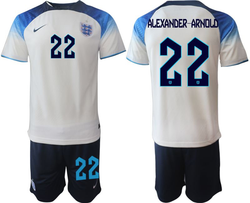 Men 2022 World Cup National Team England home white #22 Soccer Jerseys->england jersey->Soccer Country Jersey